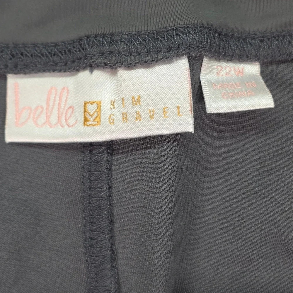 New Belle by Kim Gravel Primabelle Straight Leg Pants‎ Graphite Gray 22W A555483